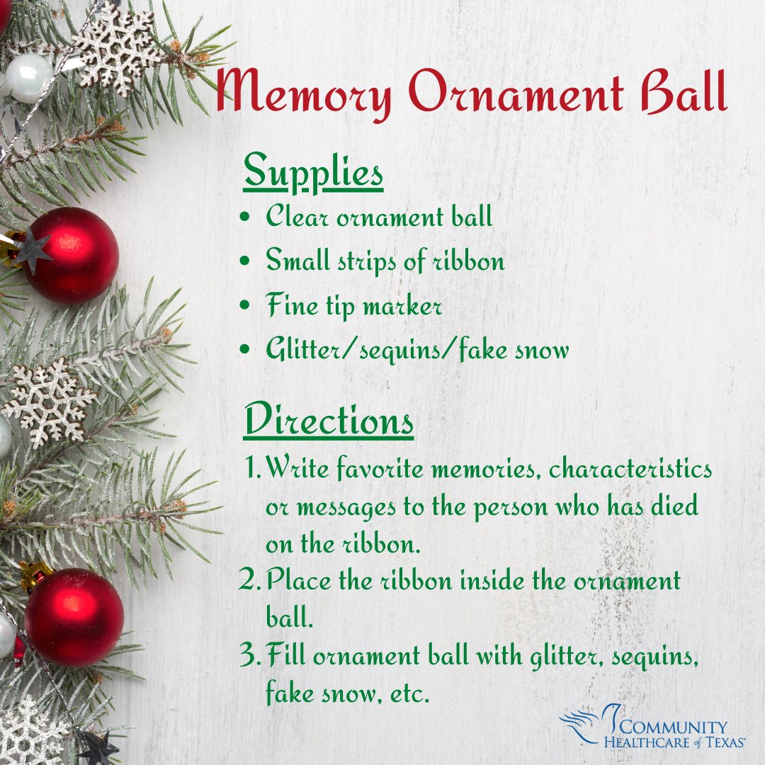 CommHealthTX's tweet photo. Our #childlifespecialist continues to meet with kids virtually to help them process their #holidaygrief through creative activities like making memory ornaments to honor &amp; remember their loved ones this holiday season. #childrengrieve #griefsupport https://t.co/udg89khn7j