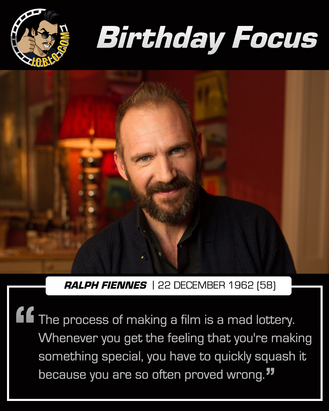 Wishing a very happy 58th birthday to Ralph Fiennes! 