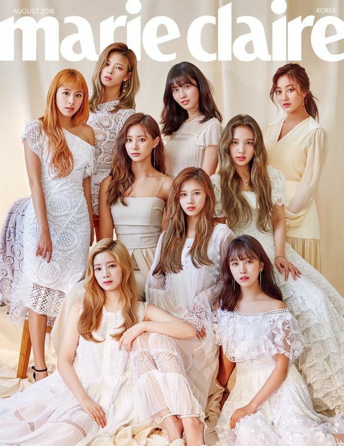 AMagazinepic's tweet photo. 💕💕 TWICE 
Marie Claire, August 2018 https://t.co/r9cAhSEfAd