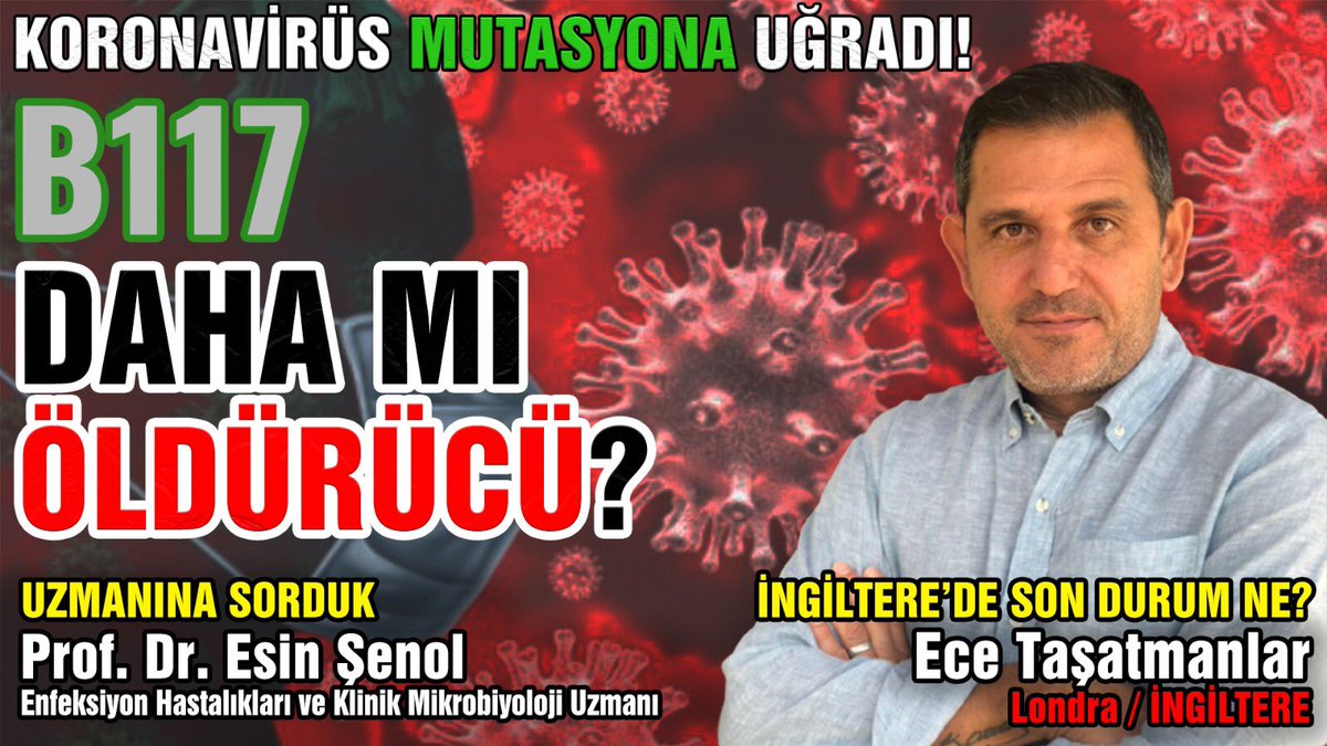 fatihportakal's tweet photo. B117 virüsü de nereden çıktı?  Bedenimizi ne kadar etkiler?  

https://t.co/Y943r4tyEA https://t.co/d8VjwKpscg