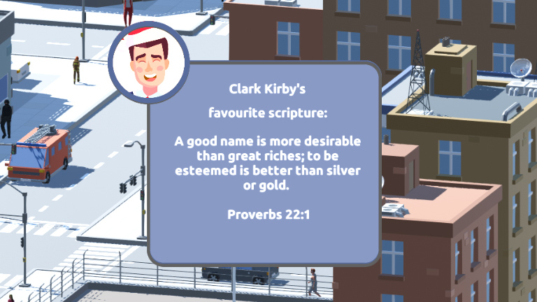 A relevant #scripture for this time of year! A good name is more desirable than great riches.

Our #christian #faith based game will feature a community of worshippers with likes, dislikes and even their favourite verses! 

Support this project at patreon.com/ingodsglory
