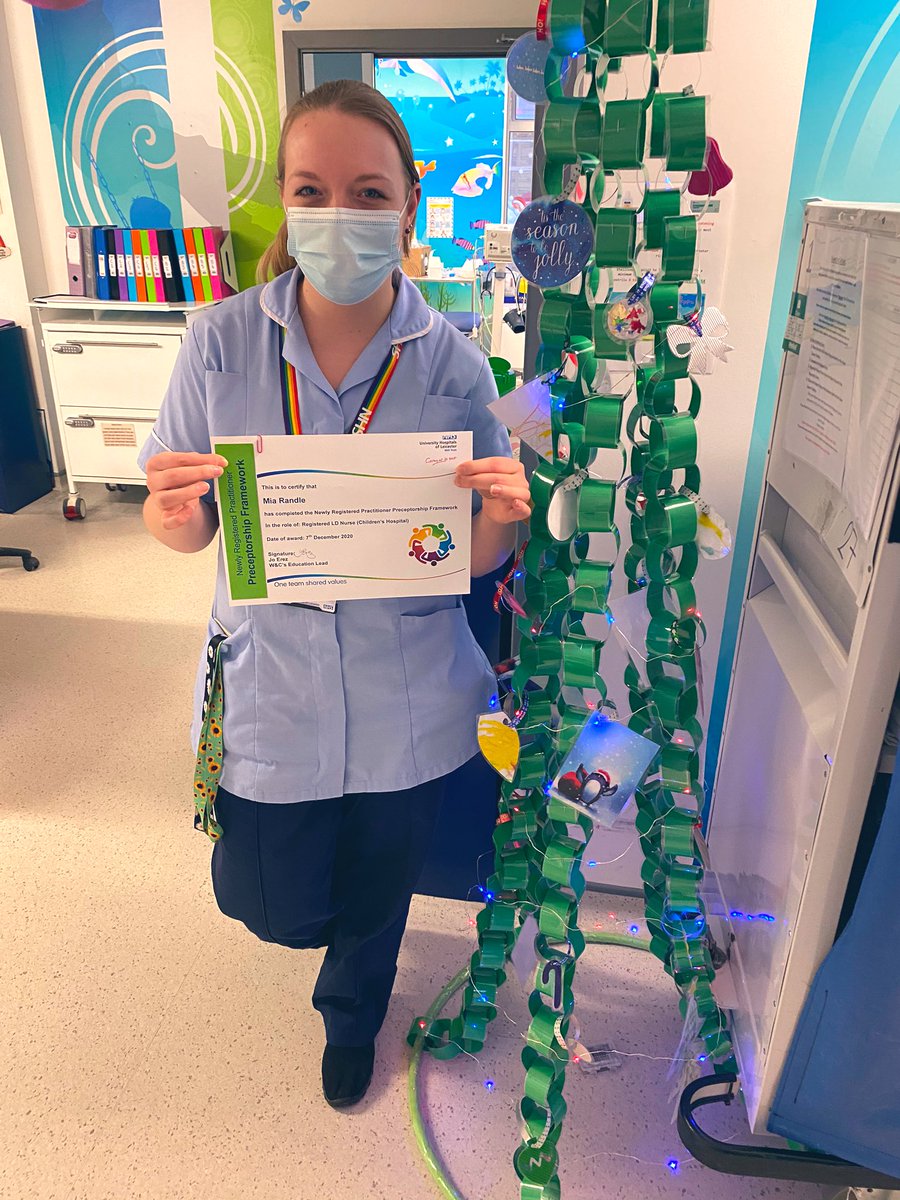 WACEducationUHL's tweet photo. Mia joined us a year ago in the @LeicChildHosp as a newly qualified LD nurse and has completed #Preceptorship 🥳 Congratulations Mia! 🌈🚀🧸@Annaduke16 @ChildrensLeics @ClaireAgnewRN #celebrations #transitionintopractice #preceptorship https://t.co/RrNXky11pL