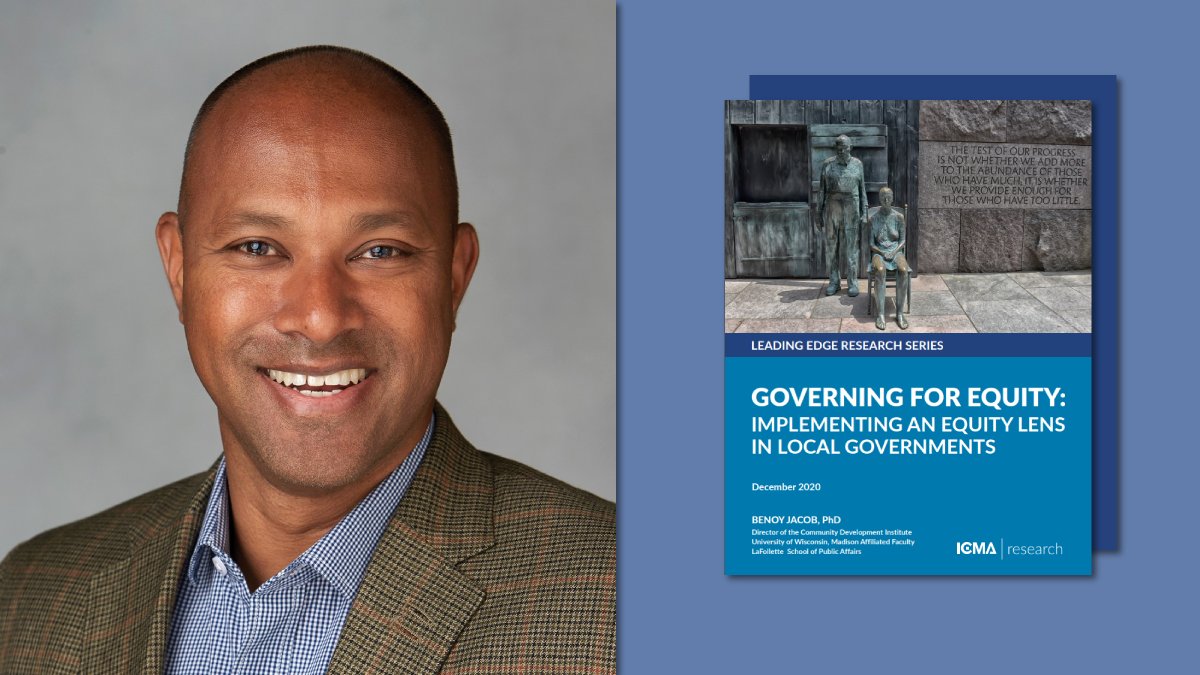 In this new report, ICMA Research Fellow Dr. Benoy Jacob examines how American local governments—cities and counties—are actively addressing social and racial inequity in their communities. Download report here: ➡️  bit.ly/3mPx6C9