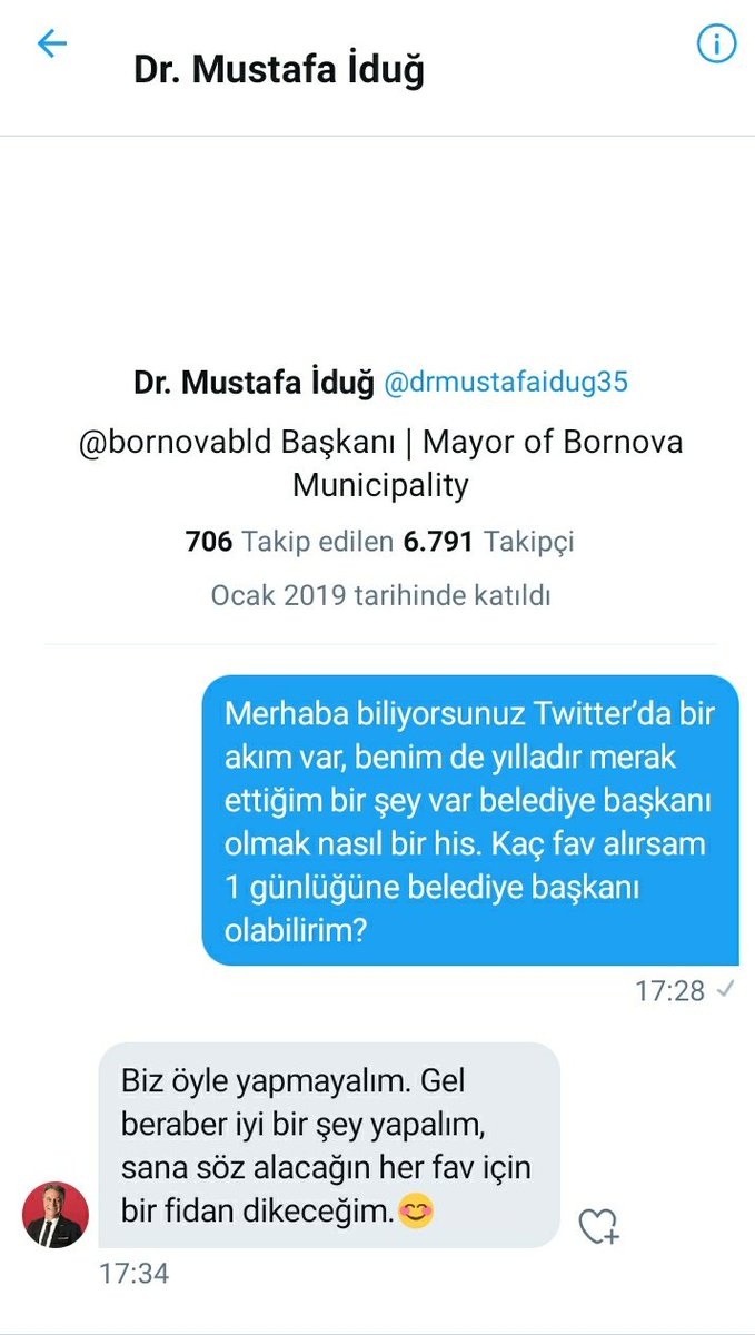 Arkadaşlar Bornova Belediye Başkanı'ndan her fav için bir fidan sözü aldım. Destek verir misiniz?