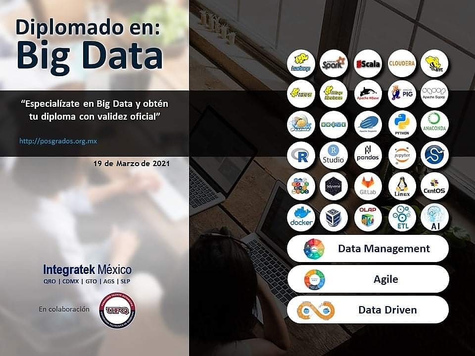 Alfredo_MXDEV's tweet photo. DIPLOMADO EN BIG DATA
(con validez oficial).
Consulta los detalles: https://t.co/m9mXMLPxbn
Whatsapp: 5560887790
Reserva tu lugar.
#Diplomado
#BigDataAnalytics
#BigData #Hadoop #Spark #Scala #Hive
#UPQ #SoyUPQ
#EducaciónSuperior #CGUTyP
#ANUIES https://t.co/RuVNmf6Pgi