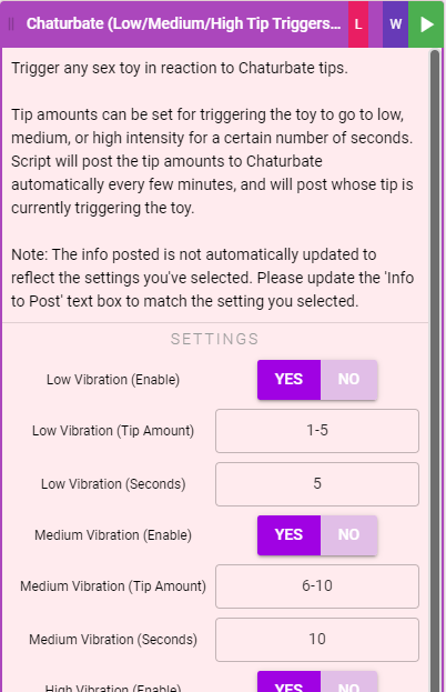 Connect #xtoys to #Chaturbate and have any sex toy react to tips