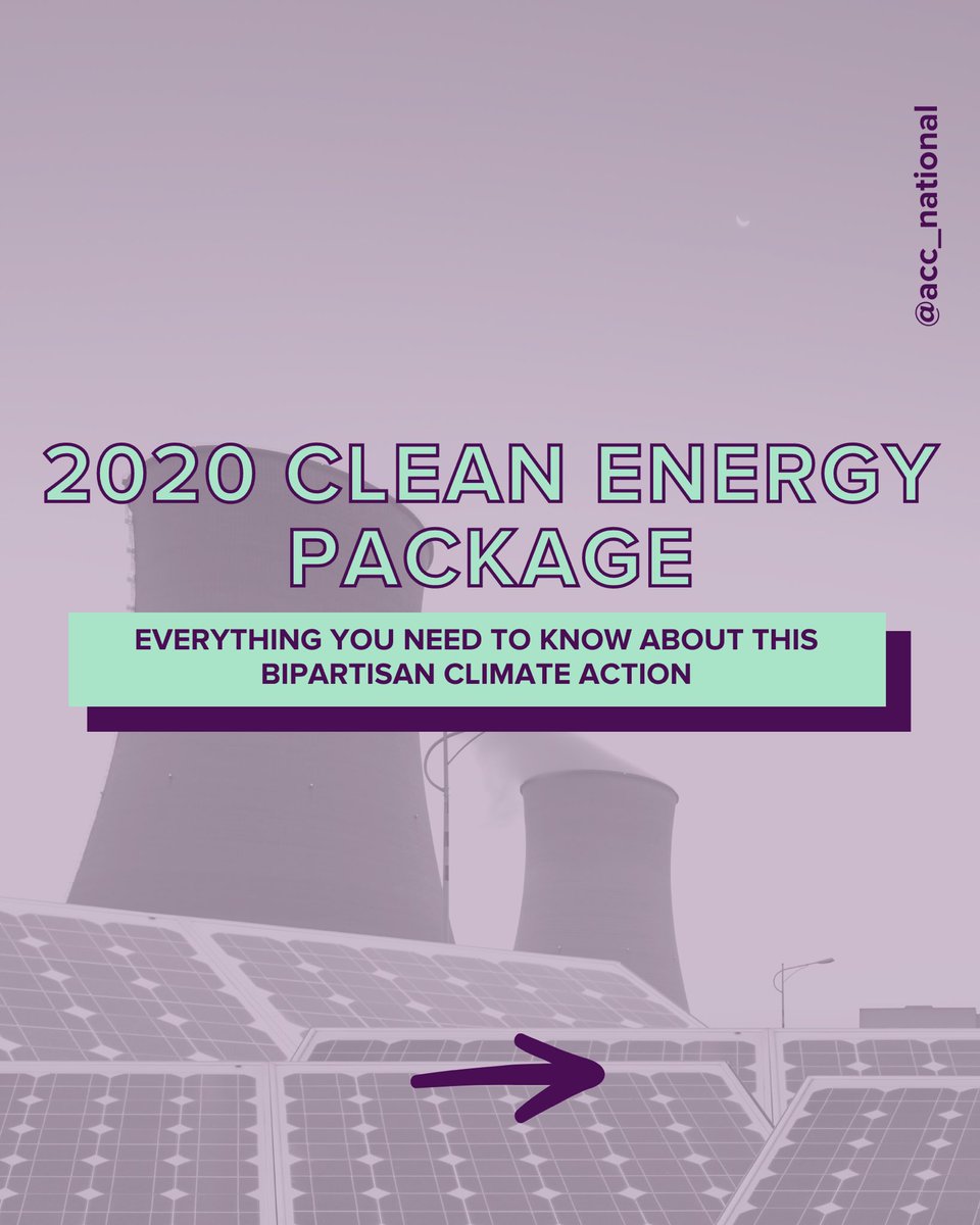 Last night, Congress passed the coronavirus relief & spending bill.This bill is great news for climate actionHere’s what you need to know about the clean energy provisions that made their way into this package.THREAD (1/7)  #StimulusBill