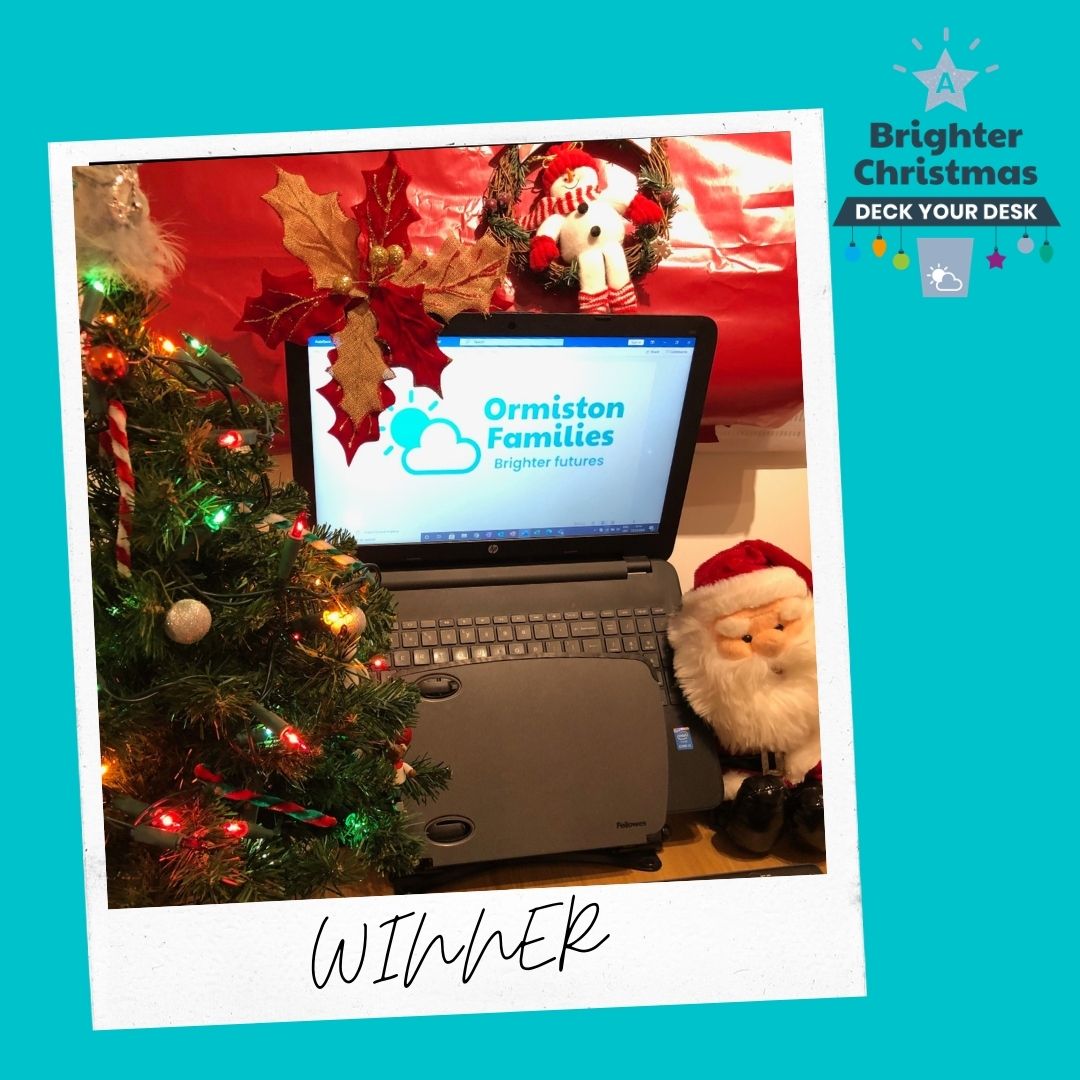 ormistonfamily's tweet photo. #Congratulations to Amanda who is the #winner of this year's #DeckyourDesk competition! We love her festive desk and hope she enjoys her hamper donated by @Hudsonsigns https://t.co/N4h7J5FEdd