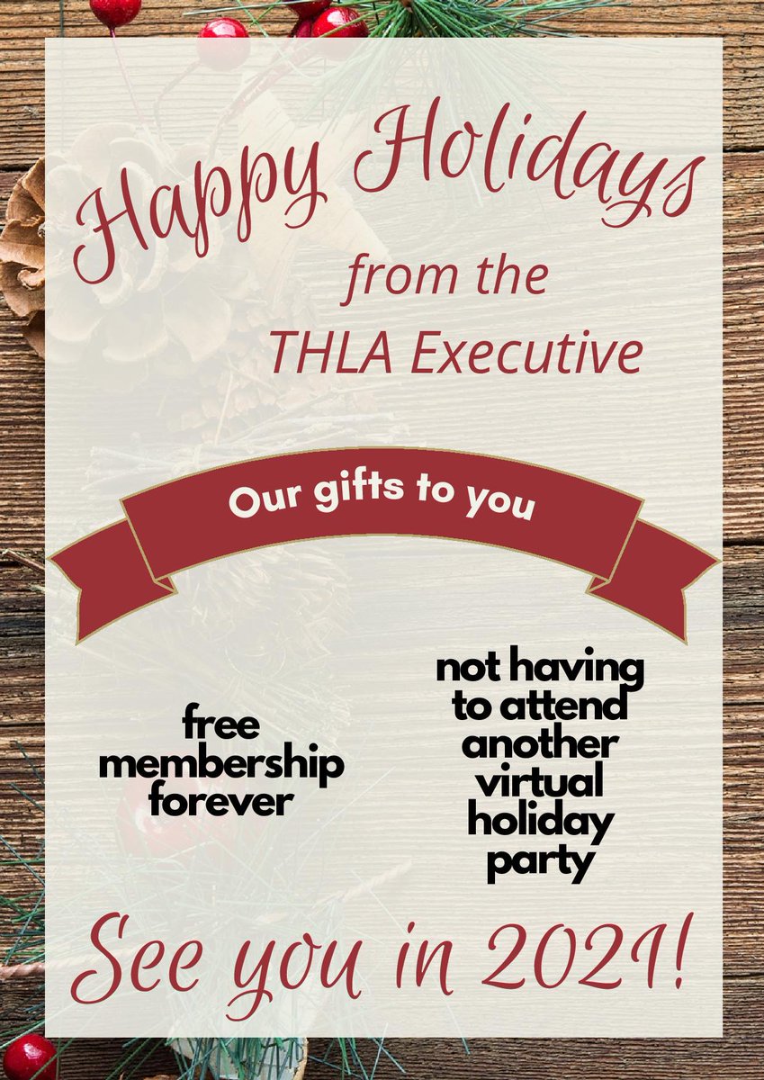 THLA_1's tweet photo. Happy Holidays from THLA! Wishing you a safe, warm and stress-free season. https://t.co/Au6YCYw5aF
