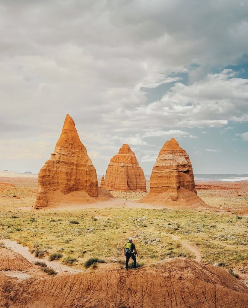 Rush74Kyle's tweet photo. Good Morning from Capital Reef National Park in #SouthernUtah. This is known as the “Temple of Sun and Moon”!  #AhYesToYes #CapitalReef #GhostRiderCountry #RushFamily #rushtheband #ripNeilPeart @vivien2112 #Utah https://t.co/9GuJyLquKe