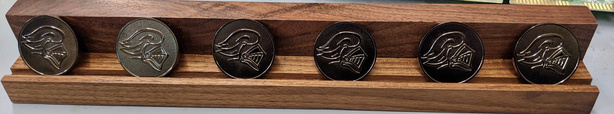 EdMvsd's tweet photo. The coveted MVHS Tech Ed Student of the Year Challenge coin. Only six are given out each year. Will one be yours? @MV_Knights @JohnZesiger #MVTakingPride https://t.co/NDhBEyuv7w