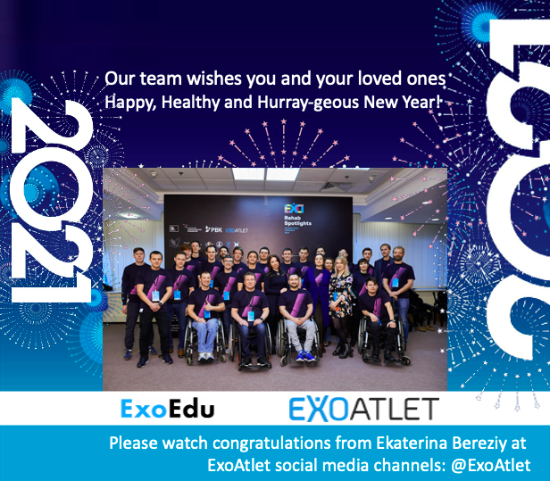 ExoAtlet's tweet photo. Our heartiest wishes for the upcoming New Year 2021 - from Ekaterina Bereziy and all team at ExoAtlet https://t.co/N1WpW1l1sJ

#bestwishes #best2021 #happynewyear #2021 #webelieveinsuccess #mostofluck #happy2021 #new2021 #newyear #happyny #ny https://t.co/b8txhO6kqB