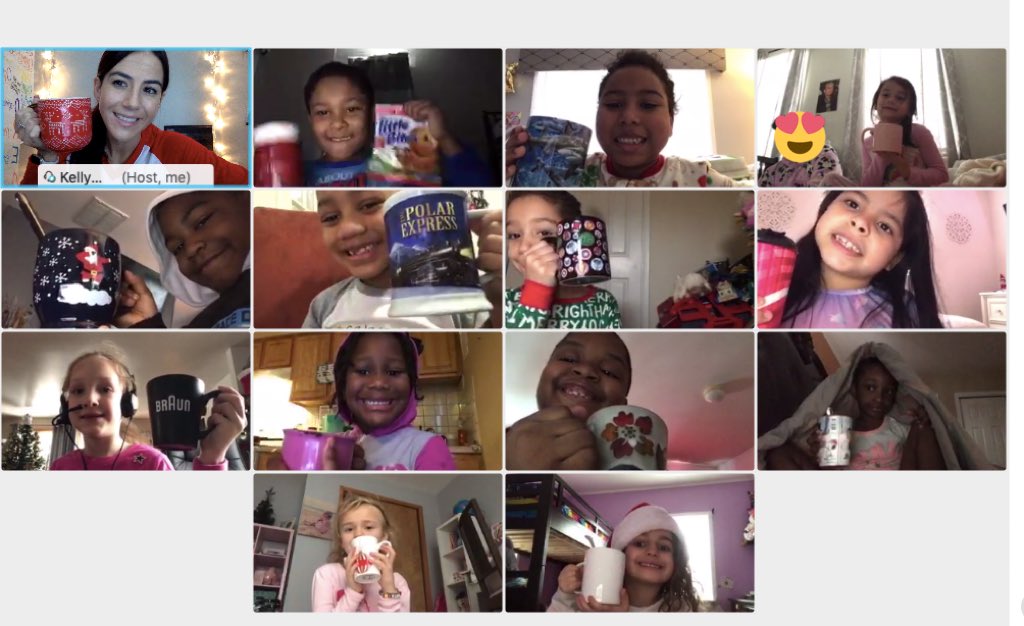 Enjoying some hot chocolate in our pajamas before winter break ☕️❄️ <a href="/Clicks4_Sch6/">Linden School No. 6</a>