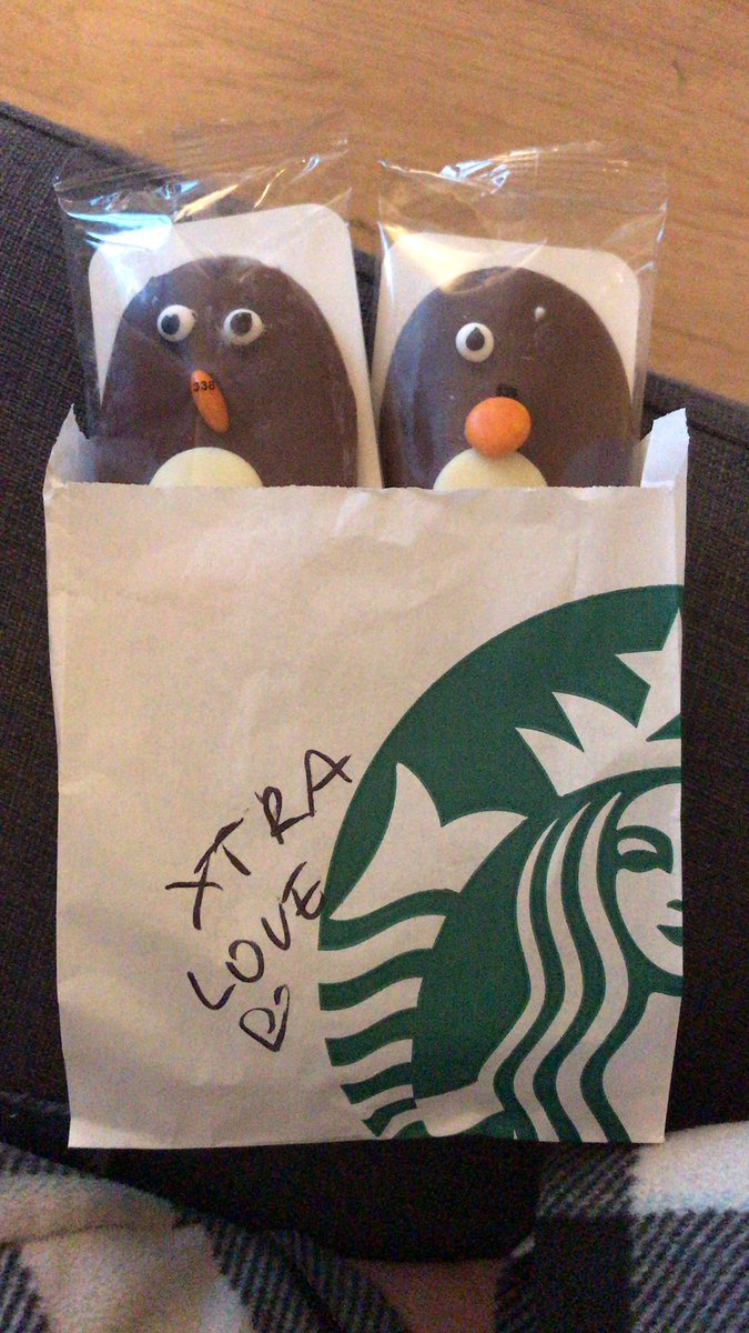 nank2606's tweet photo. My roommate bought me a @StarbucksUK to help cheer me up after finding out I can’t see my family for Christmas. Whoever put in an extra “South Pole Sam”, just know that your extra love means a lot 😭💕💕 https://t.co/bc2i9Y07fk