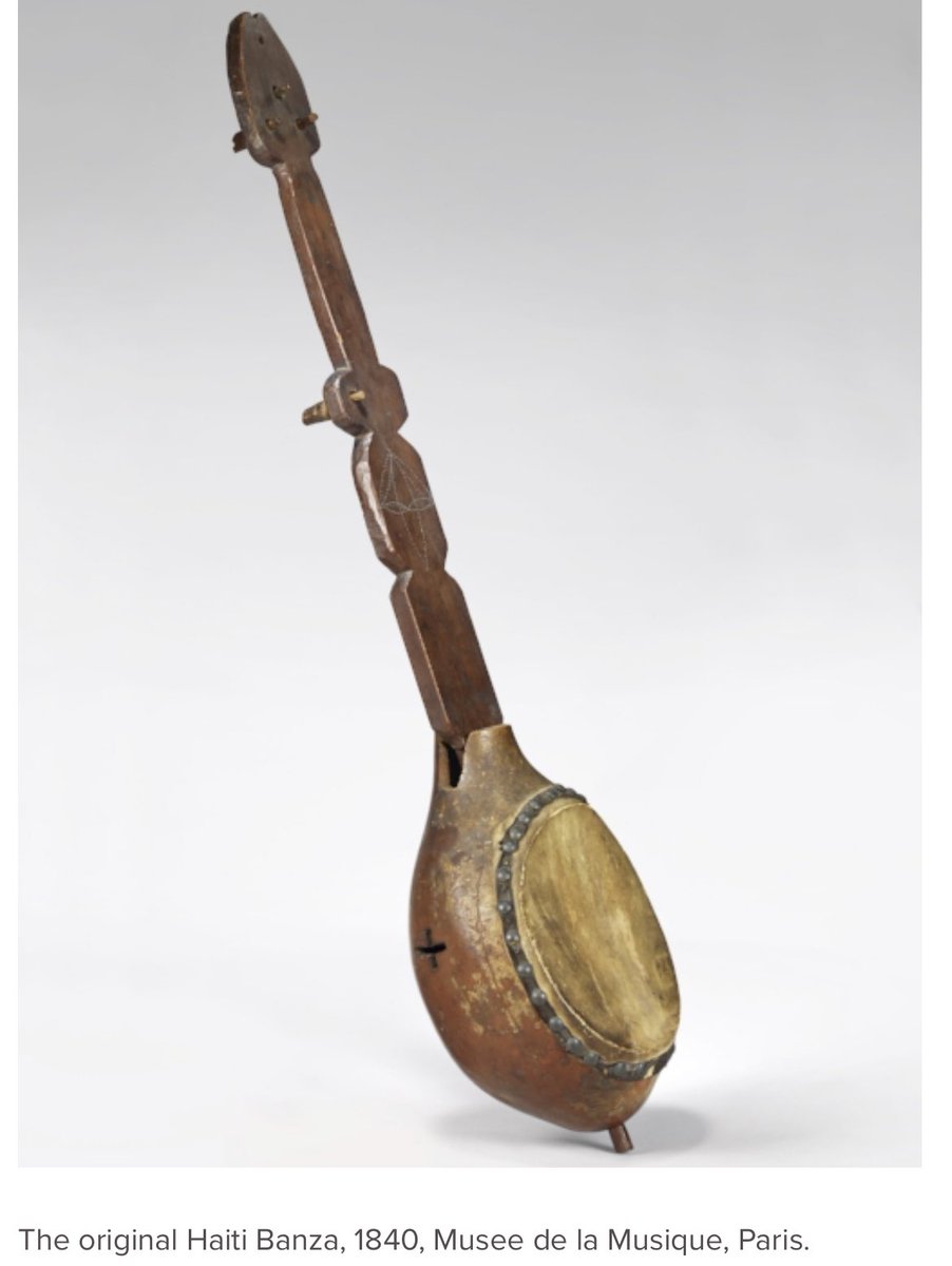 Because drums & wind instruments dominated African music and traditions but were banned in the Caribbean and the colonies by Europeans that enslaved African people, they switched to banjos. It was intended for indoor use for the entertainment of the enslaved.