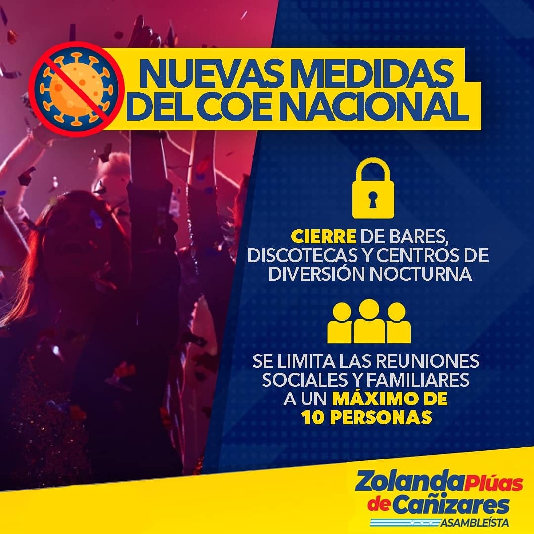 Noti6psc1's tweet photo. ATENCIÓN 🇪🇨 Estas son las nuevas medidas del COE NACIONAL para Navidad y Fin de año. 

#quedateencasa #covid_19  #yomecuido #coenacional #restricciones https://t.co/rr9lDh2rey https://t.co/QlOOIzmZky