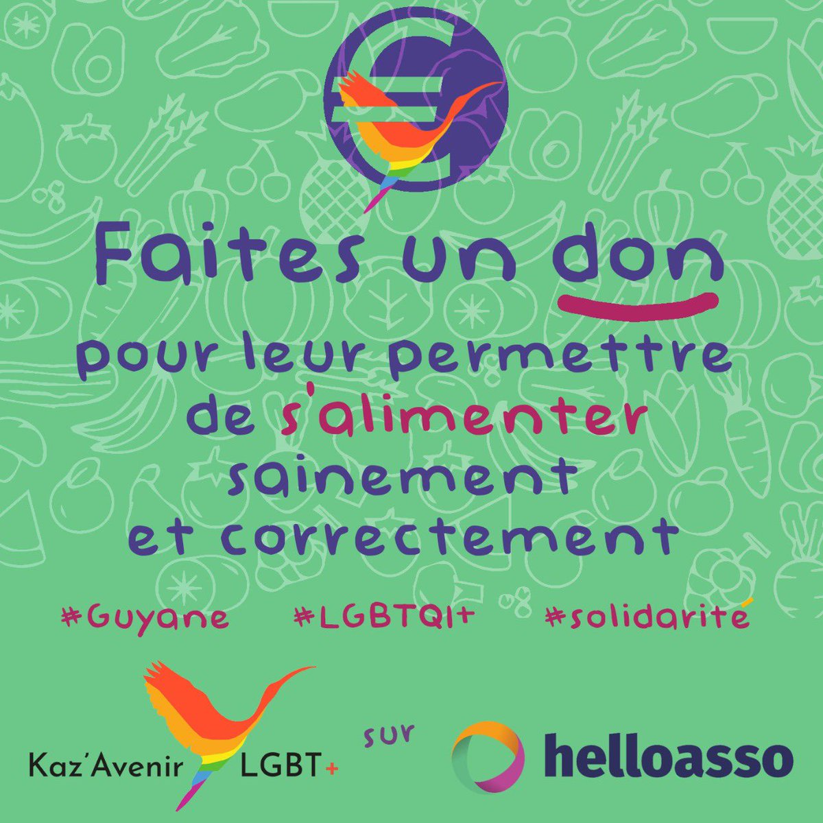 Les fêtes arrivent... et certains n’ont rien à manger. ❌
À <a href="/KazAvenir/">Kaz’Avenir LGBT+</a>, nous lançons notre 1ère campagne de crowdfunding pour permettre à ceux que nous aidons de s’alimenter sainement &amp; dignement. 
S’il vous plaît : AIDEZ-NOUS ! 💚
#LGBTQI+ #Guyane 
➡️helloasso.com/associations/k…