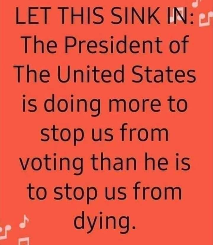 KCDP_D7's tweet photo. @Jak46Judith Put nothing past the #CorruptAndComplicitGOP to try every nasty trick in the book to keep you FROM voting.
How THAT for "democracy"?
#EncourageTheVote #FairElections #StopCheatingGOP!
#MakeAmericaGovernAgain #MakeTheSenateFunctionAgain. https://t.co/LOQ8gsOTdq