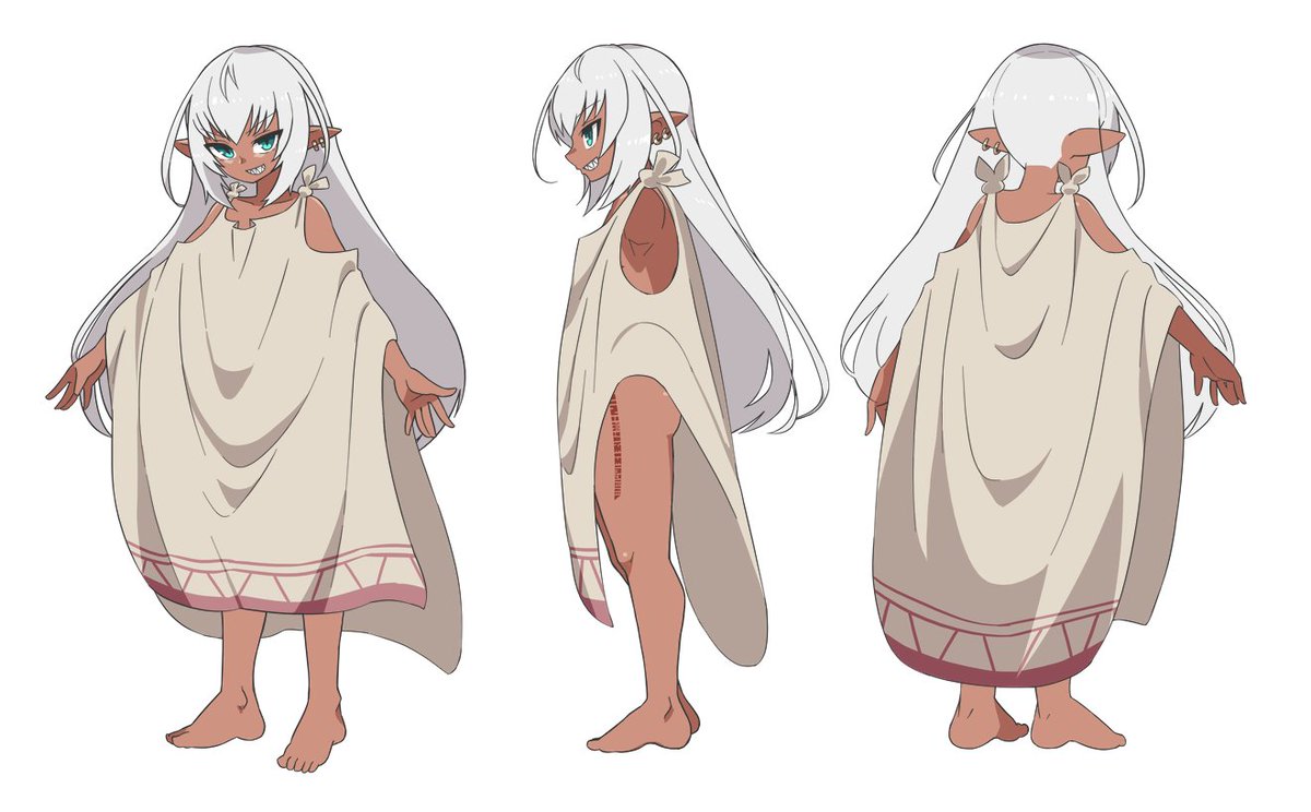 @wagunasu_TS さんのご依頼で描いた子の三面図を作りました
ついでに新しい衣装も 