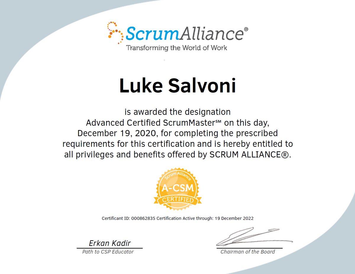 lsalvoni's tweet photo. Many thanks to @ErkanCalgary @brockargue of @SuperheroesAcad for inspiring me on the #acsm journey with the @ScrumAlliance 🙌🏻 https://t.co/v3c2HuLWea