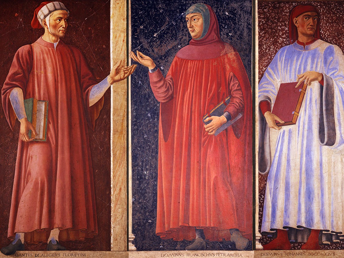 Le Tre Corone: trittico pittorico / fotomontaggio