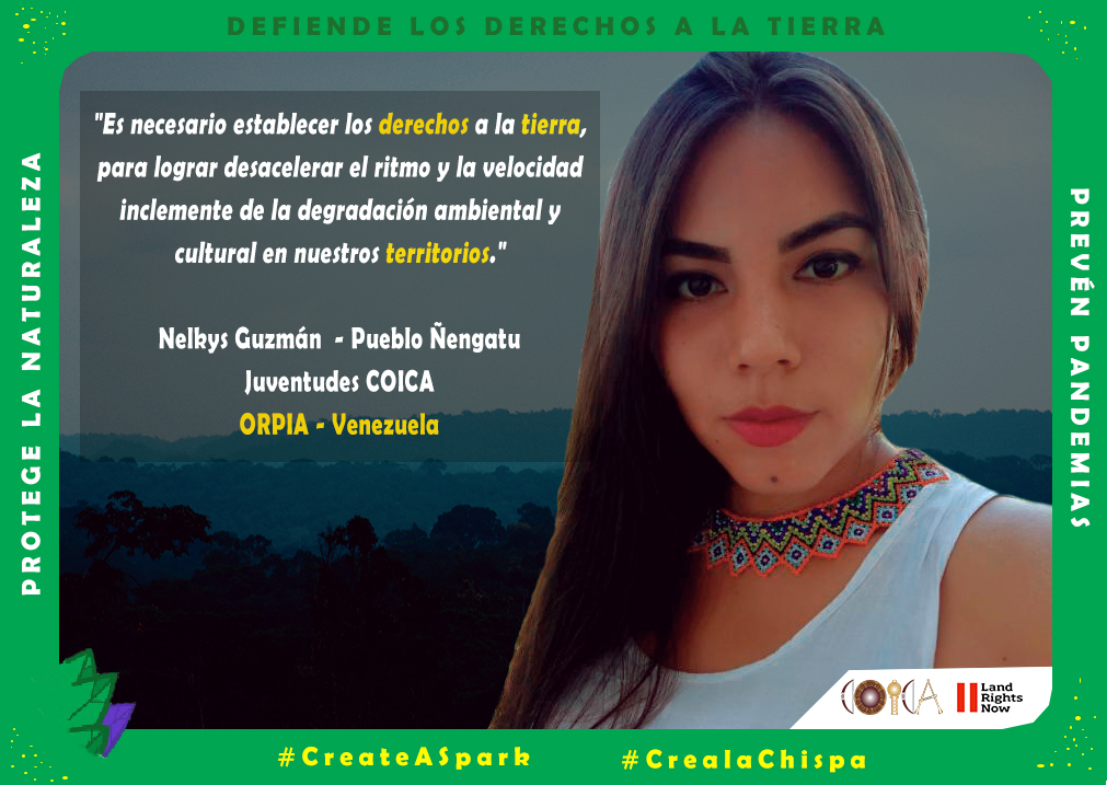 La juventud @coicaorg #CreaLaChispa para defender los #DerechosALaTierraYa - esencial para poder desacelerar el ritmo de la degradación ambiental y cultural

#Venezuela 
#CreateASpark #LandRightsNow