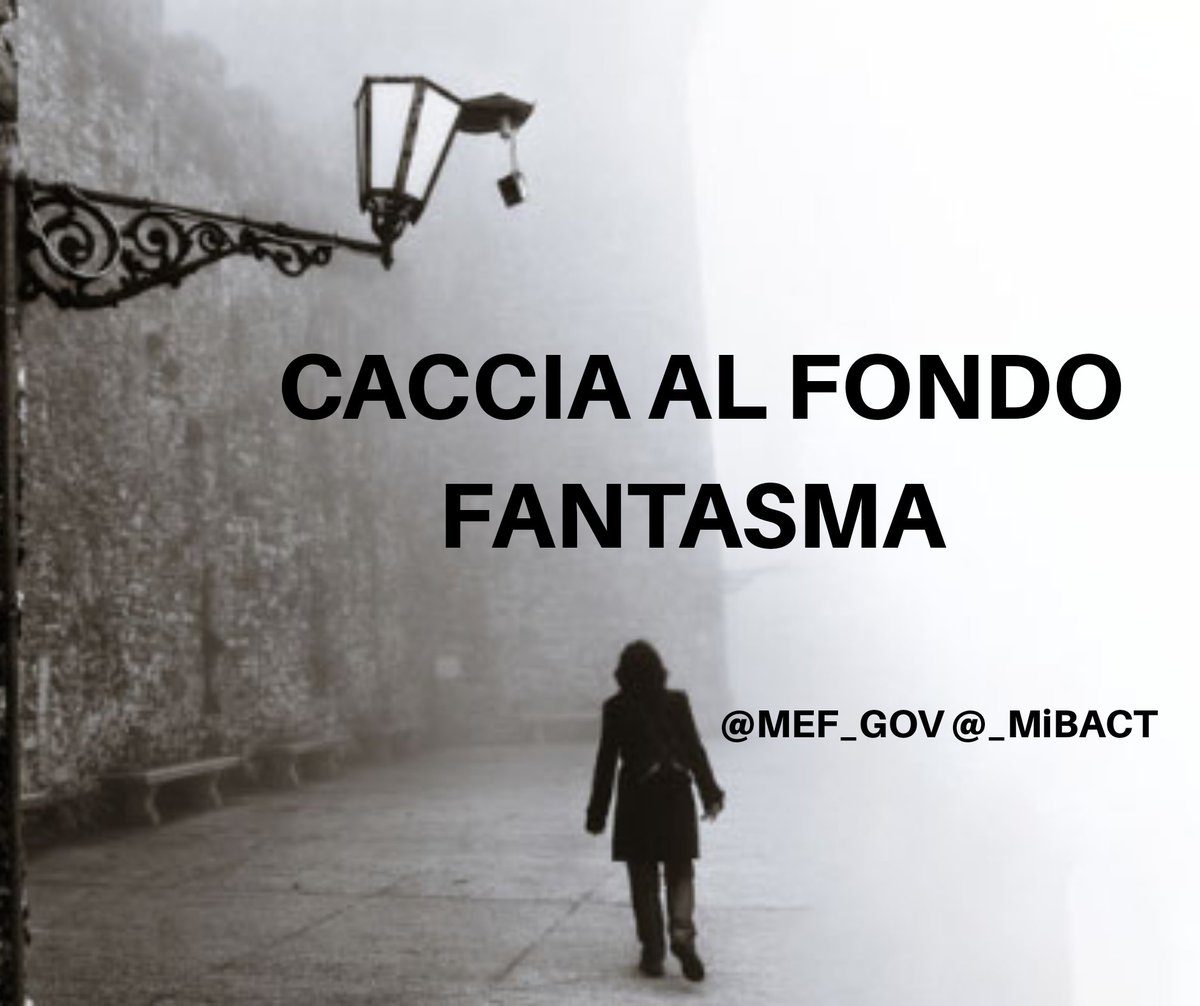 agenziediviaggi's tweet photo. Caccia al Fondo Fantasma
@_MiBACT @MEF_GOV
@dariofrance @GiuseppeConteIT
@matteosalvinimi @GiorgiaMeloni
@matteorenzi @luigidimaio https://t.co/tXGmm6u3I0