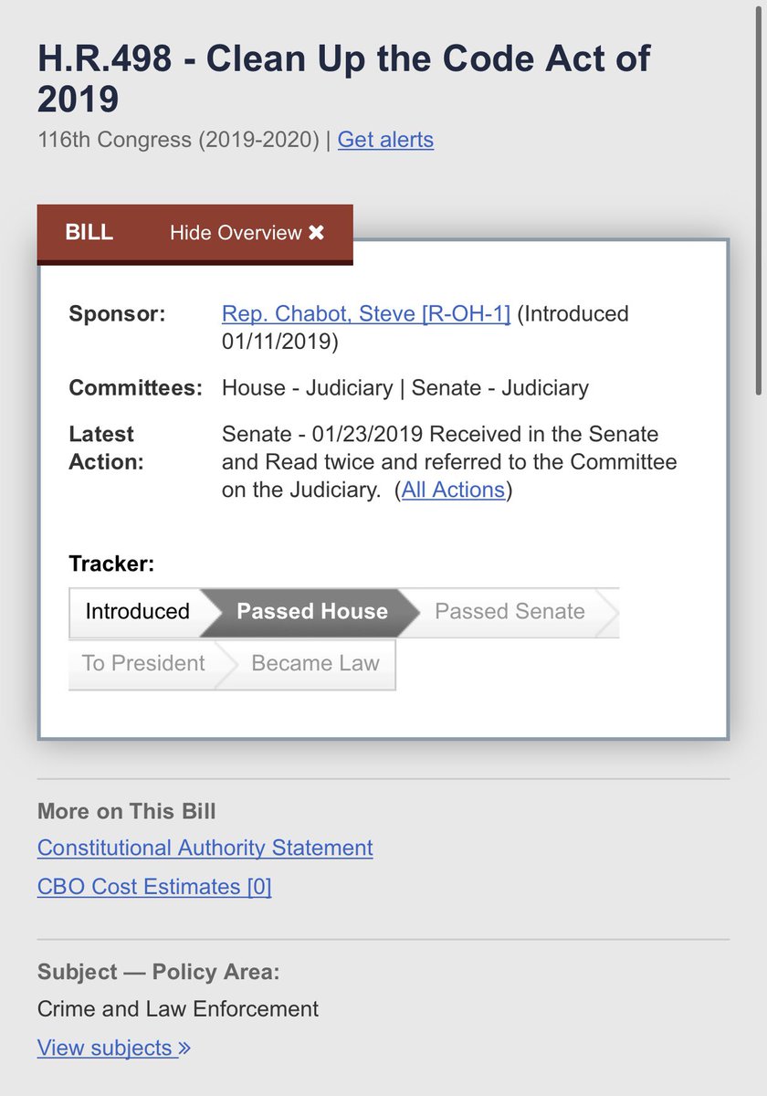 The repeal of USC Title 18 Section 711 providing criminal penalties for misusing Smokey Bear was integrated into the Omnibus bill from Republican  @RepSteveChabot’s H.R.498 from early 2019.Bear lovers, you owe your thanks to Congressman Chabot.