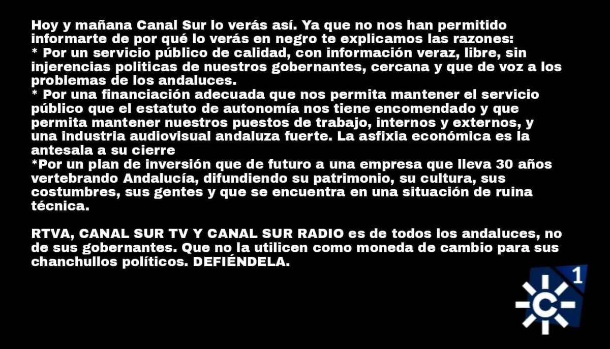 #defiendecanalsur #defiendeandalucia #somoscanalsur #canalsur #rtvaenlucha #huelga