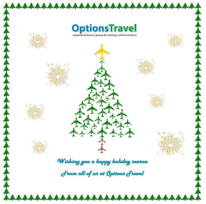 To all of our clients, partners and friends:

Happy Holidays from all of us here at Options Travel!

We wish you all the best in 2021!
 
#OptionsTravel #TMC #TravelTechnology #GroupsAndMeetings #TravelPartner #DutyOfCare