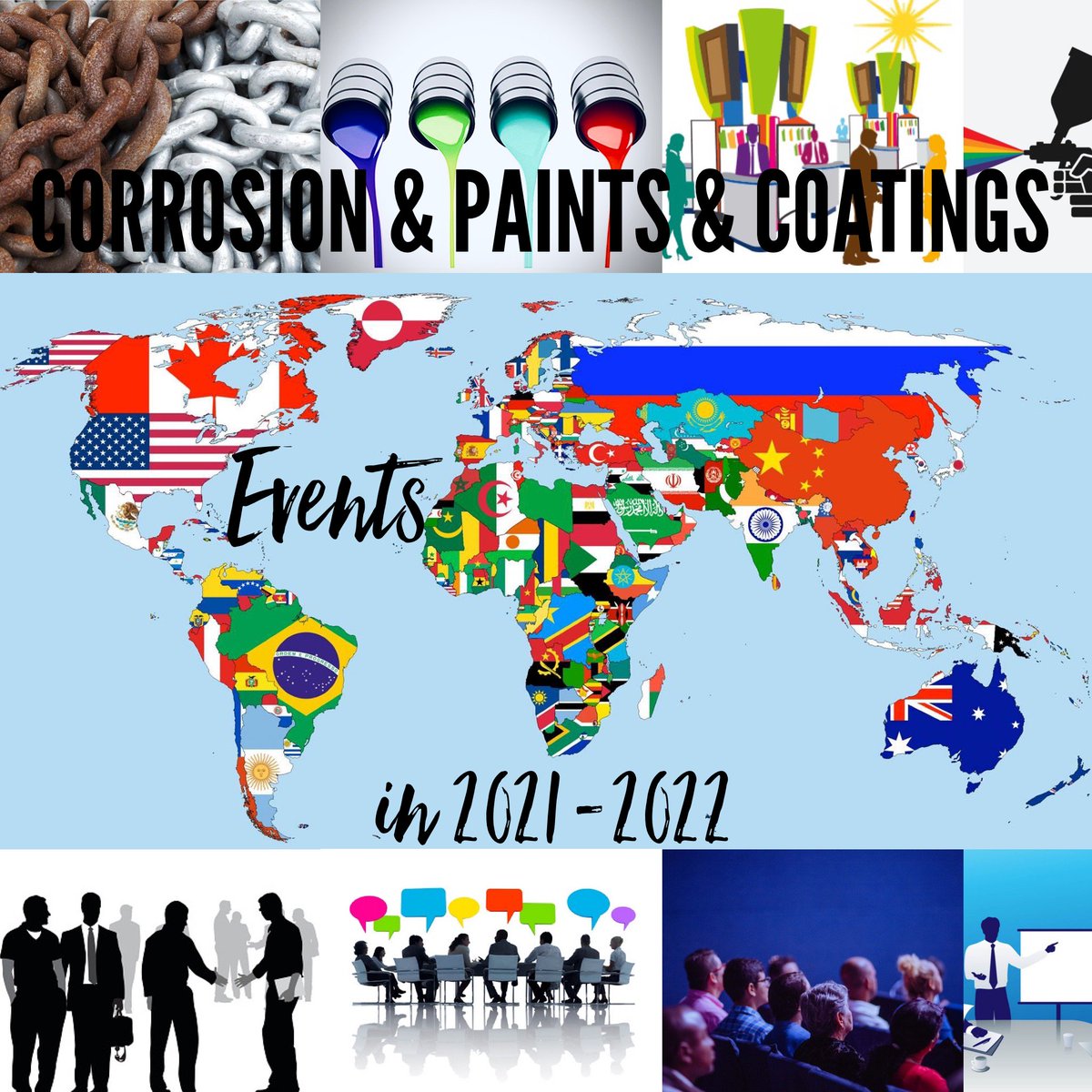 The upcoming 'PAINTS & COATINGS & CORROSION Events' worldwide in 2021-2022:

#Paints, #Painting, #Coatings, #Corrosion, #Corrosioncontrol, #Conference, #Congress, #Symposium, #Exhibition, #Fair, #Show, #Worldwide, #2021, #2022

korozyondoktoru.org/paints-coating…