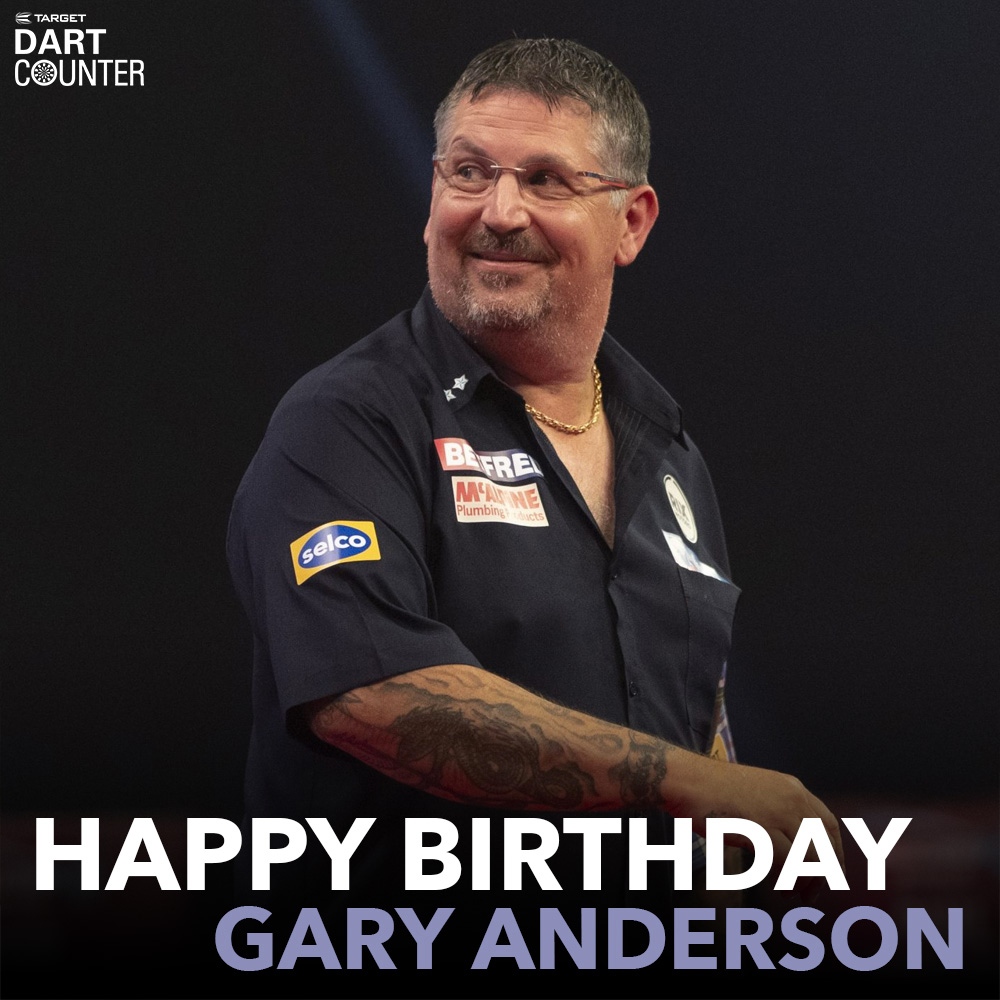 🎉 GARY ANDERSON, congratulations on your 50th birthday!

#Darts #LoveTheDarts #DartCounter #DartCounterApp #TargetDarts #GaryAnderson