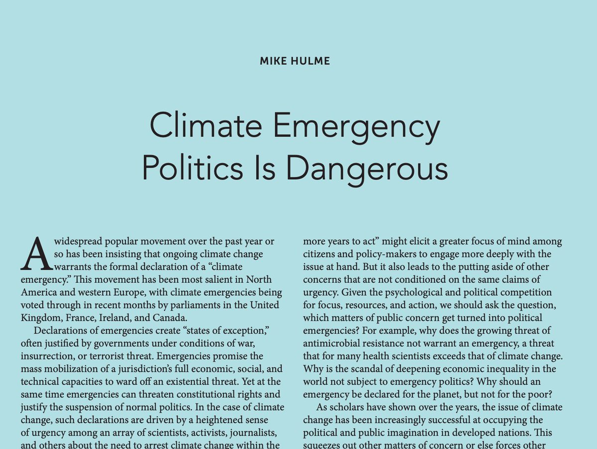 6) See also this essay  @ISSUESinST  https://issues.org/climate-emergency-politics-is-dangerous/