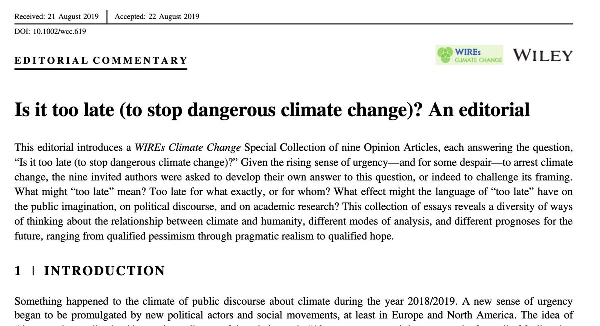 7) There is also this exchange of papers at WIRE Climate Change which Hulme commissioned + his editorial:  https://onlinelibrary.wiley.com/doi/full/10.1002/wcc.619