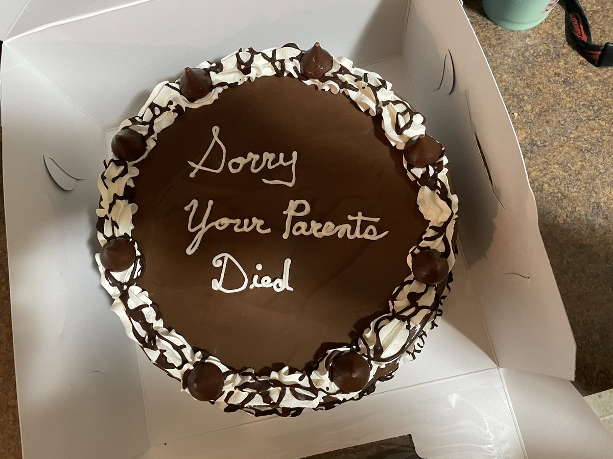 __tripleshot's tweet photo. good morning! I wanna show you all the cake that @tannerjacobdean got for me this past weekend to celebrate the anniversary of the absolute worst day of my life https://t.co/5wJkYuFuIB