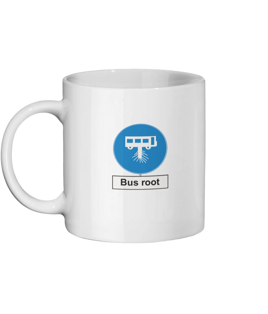 TeesBanter's tweet photo. Excited to share the latest addition to my #etsy shop: Funny ‘Bus Root Road Sign’ Captioned White Ceramic Mug – 11oz https://t.co/qvP3s8mBzX #wittybantertees https://t.co/UpH6nQsjUN