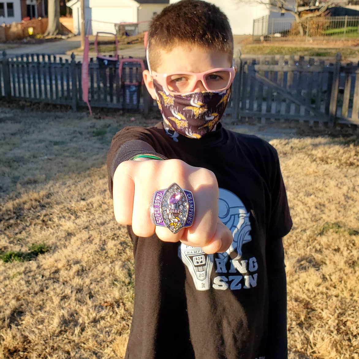 CoachKetz's tweet photo. Ring season is pretty sweet when you win the ring... #PNJVikings2028 #PNJVikings #GameTimeTeddy #qb1 https://t.co/gPF6p4SYni
