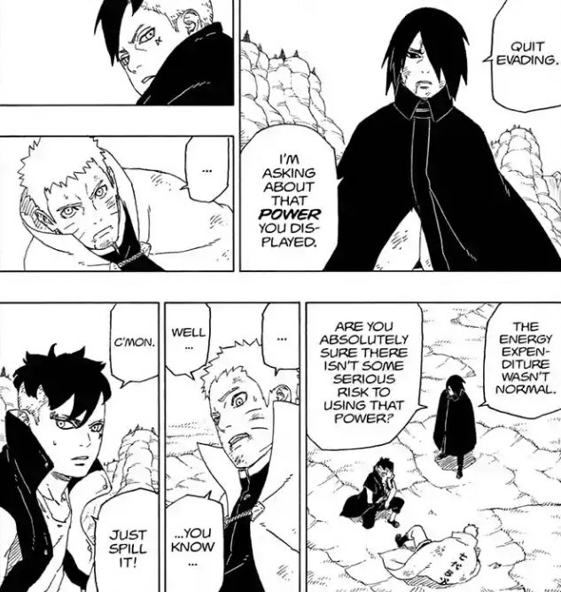 Imma start with Naruto because he is the key component out all this. Naruto used his a new mode that I believe took away his chakra from him. Or Kurama may of died but we all know that tail beast always come back to life. So Naruto may be without Chakra for a while.