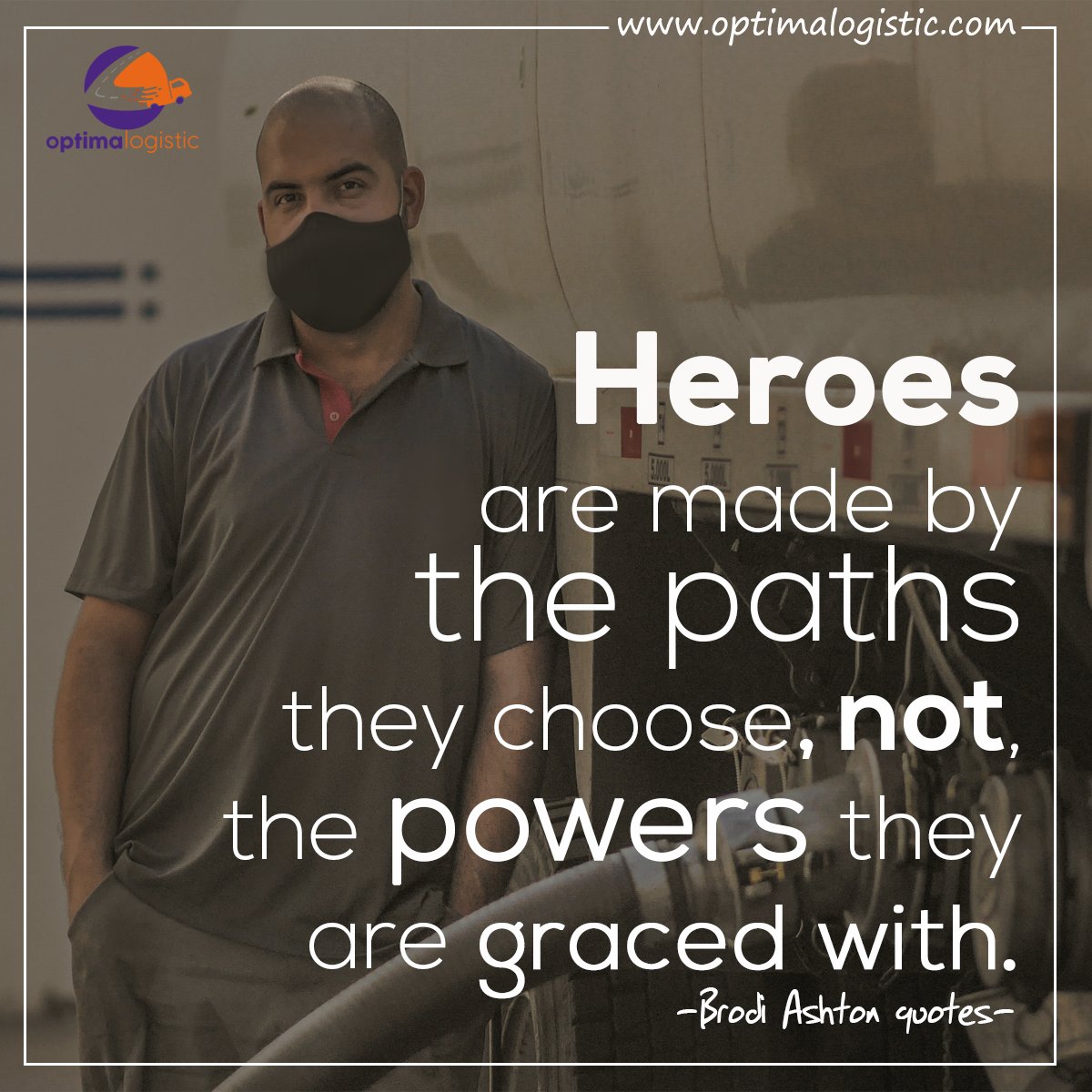 Optimalogistic_'s tweet photo. What " #Brodi_Ashton " say's was very powerful :"Heroes are made by the paths they choose, not, the powers they are graced with." we are the heroes of ourselves.
#optimalogistic #drivers #transportation #trucks #tms #Digital https://t.co/xkxO3bWeVL