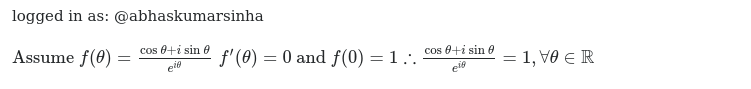 (6) Proving Euler's Identity [2/2] :