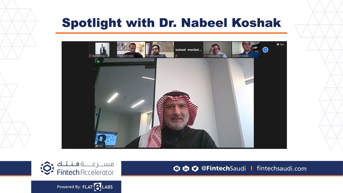 Flat6Labs's tweet image. Fantastic Spotlight Session with Dr. @nkoshak for the #FintechAccelerator cohort. We discussed @SVC_SA role as a market maker in the ecosystem, and discussed recommendations for the founders on what to think about and consider when fundraising.