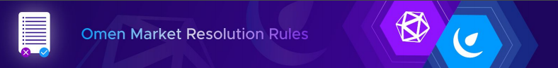 (16/X) As a reminder, here are the Omen Market Rules: https://omen.eth.link/rules.pdf&nbsp;These give details on how unclear questions should be resolved, what the default assumptions of Omen are, and what the criteria to identify an invalid market are.