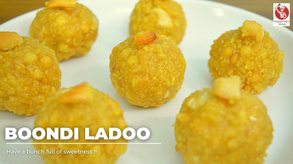 PudhugaiK's tweet photo. Boondi Ladoo Recipe on Pudhugai UMA's Kitchen

Video link : https://t.co/J78UDCuh3f

Please do try this Boondi Ladoo Recipe at home and share it with your friends and family.

#easyandtastyladdu
#easyladdurecipe
#laddu
#ladoo
#diwalisweet
#boondiladduintamil https://t.co/1WM9ub97rE