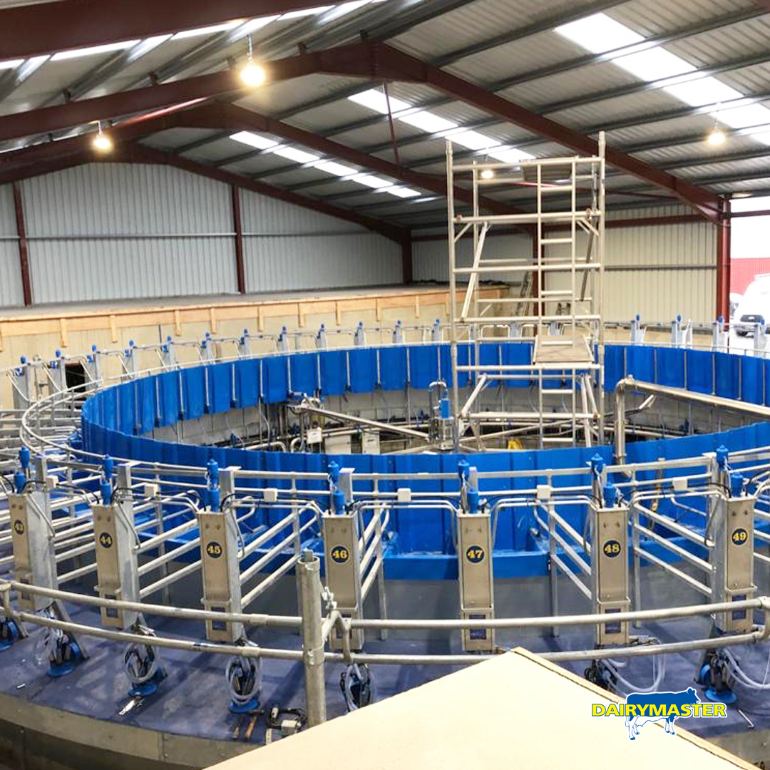 dairymaster's tweet photo. A busy few days getting the finishing touches to many installations before the Christmas break! 🙂🎄This 50 unit rotary will be ready for the next milking season. https://t.co/LgmAbw470S