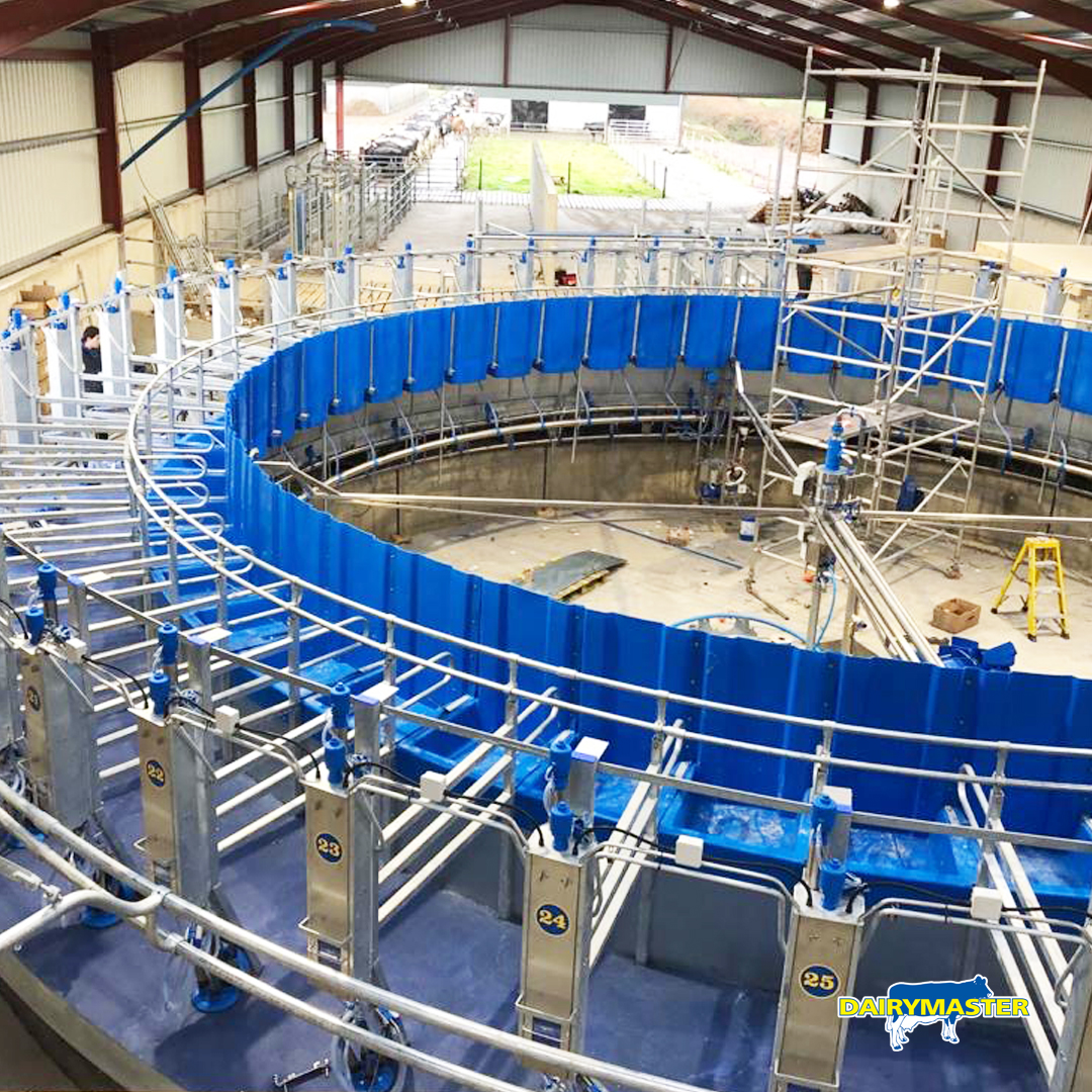 dairymaster's tweet photo. A busy few days getting the finishing touches to many installations before the Christmas break! 🙂🎄This 50 unit rotary will be ready for the next milking season. https://t.co/LgmAbw470S