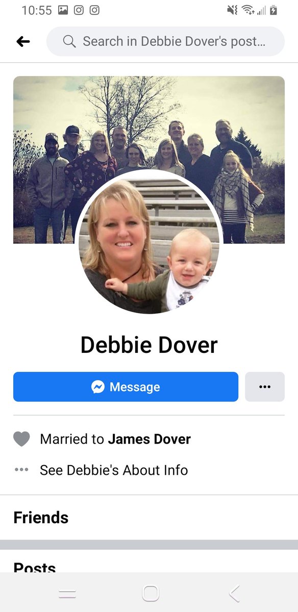 She married into the Dover family (Husband-Dustin Dover; In-Laws—Austin Dover [wife Rebekah], Nick Dover [wife Olivia], and Ashley Rena Shirley [husband Brandon Shirley] James Dover & Debbie Dover [Father & mother-in-Law] All from Higdon, Alabama.