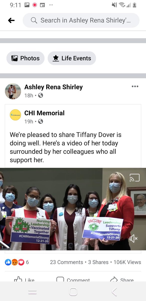 Tiffany's instagram is Tiffany_Dover_. Her  Facebook page has been deleted but the rest of the family is still on there. On facebook, Austin + Rebekah and Ashley + Brandon have ALL reposted the CHI Memorial (her job in Tennessee) video from 12/21 supposedly proving that Tiffany..