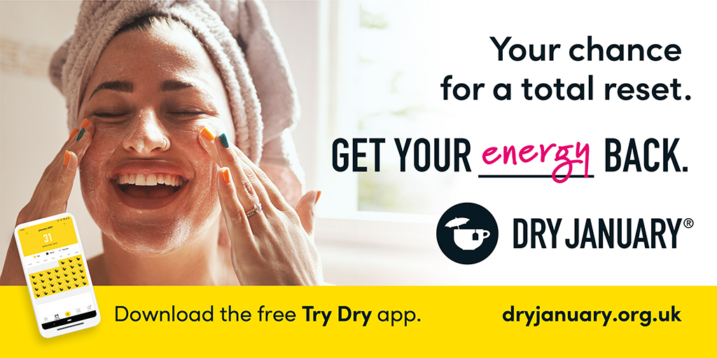 LLW_Sunderland's tweet photo. Start 2021 the best way possible with Dry January – the UK's one-month alcohol-free challenge. Get your fun back. Get your energy back. Get your calm back.

Get your YOU back.

Visit ⬇️
https://t.co/X6wMfwGZQ8 https://t.co/bocV5JH7Ji