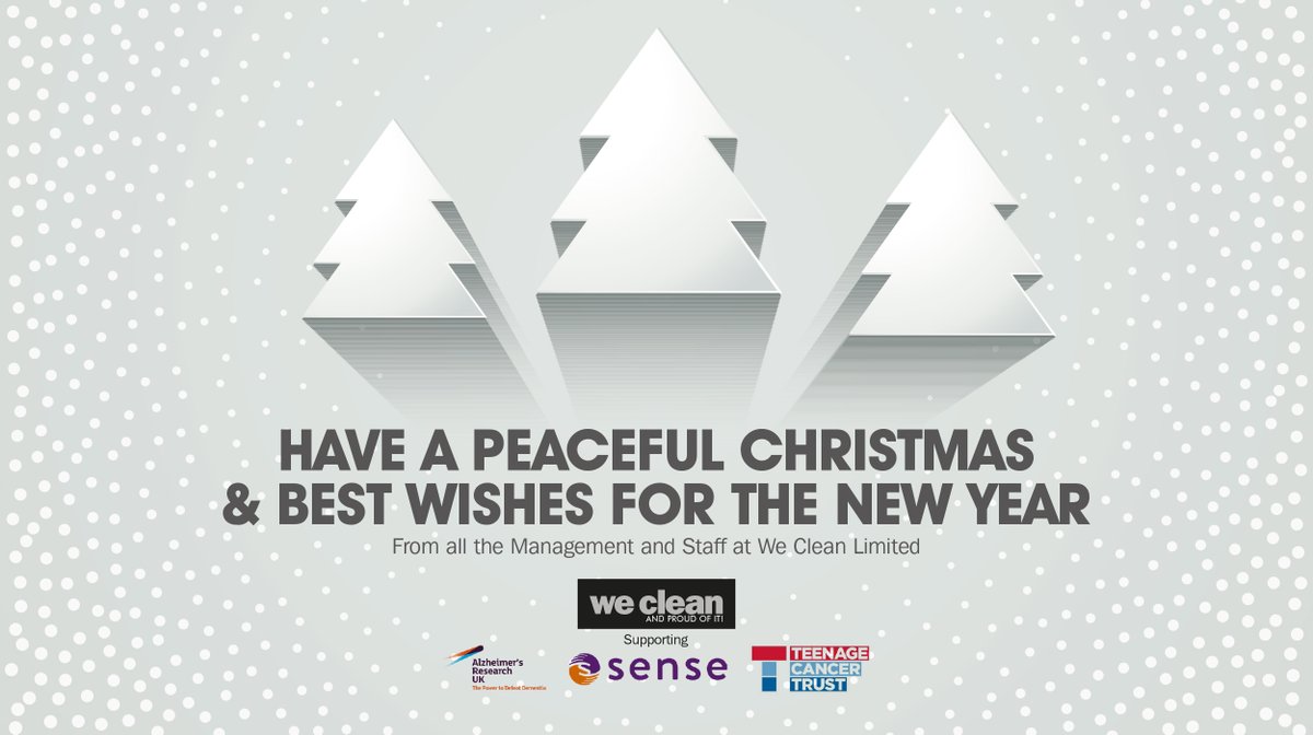 WeCleanBham's tweet image. We would like to wish all of our clients, employees, suppliers and the wider #weclean family a peaceful and happy Christmas and New Year.

It has been a difficult year for all and we hope that 2021 brings with it renewed hope and a more positive outlook.
