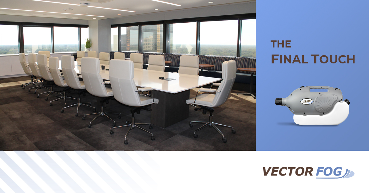 Vectorfog_USA's tweet photo. A few minutes is all it takes. After cleaning, as a final touch, you should always use a Vectorfog™ fogger to ensure the most thorough and effective disinfection.  

Keep your company operating and your employees healthy. https://t.co/LL16RX6Xa9

#thefinaltouch #ulvcoldfogger https://t.co/4xnTMGn2G8